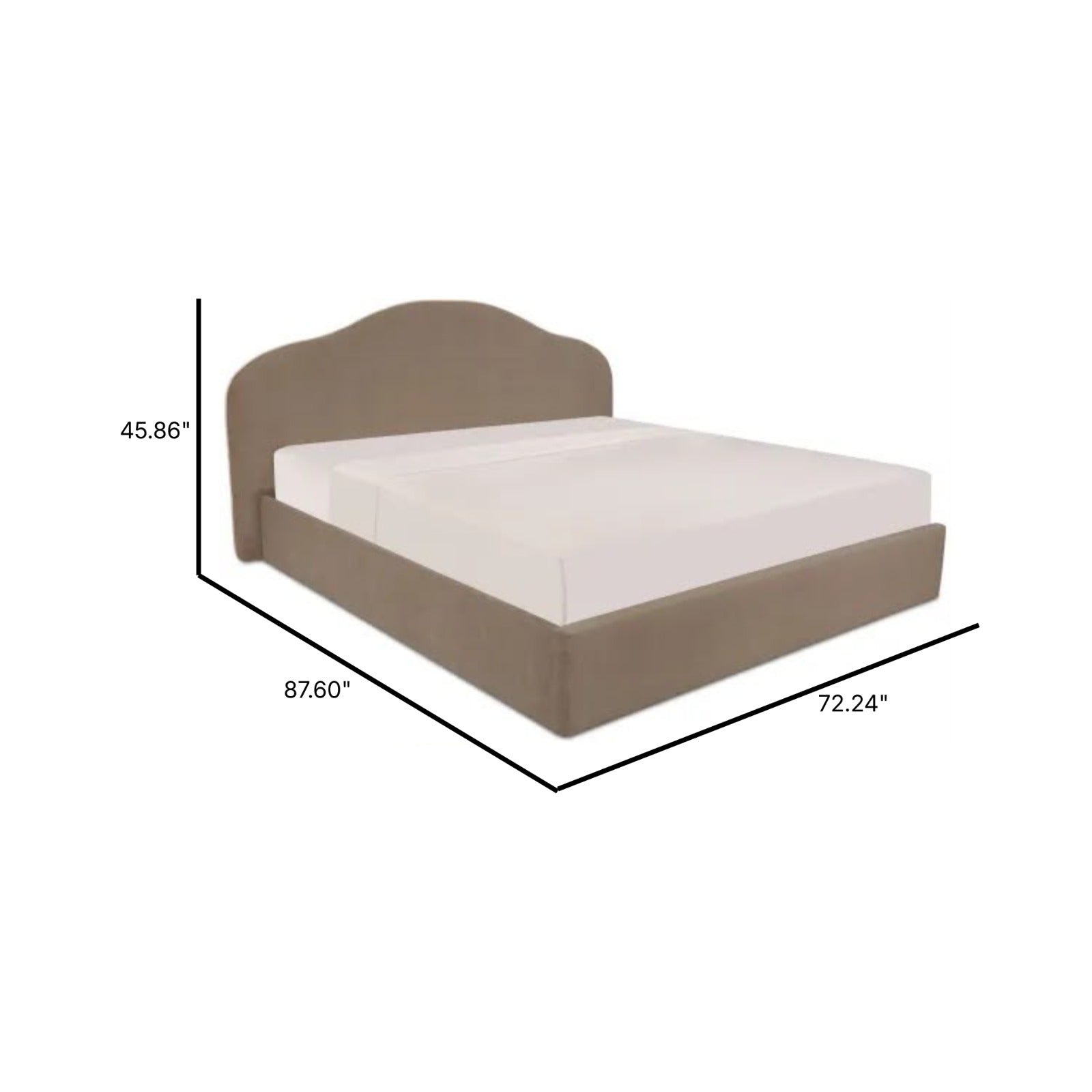 Moe’s Maggie Queen Storage Bed Frame - Taupe