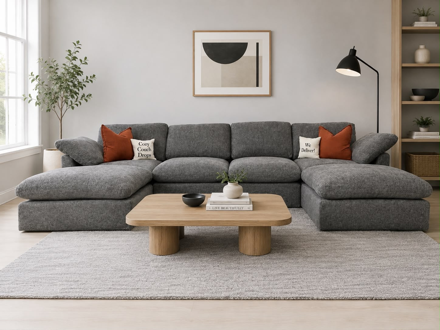 The Nest Modular Sofa 6pc Grey