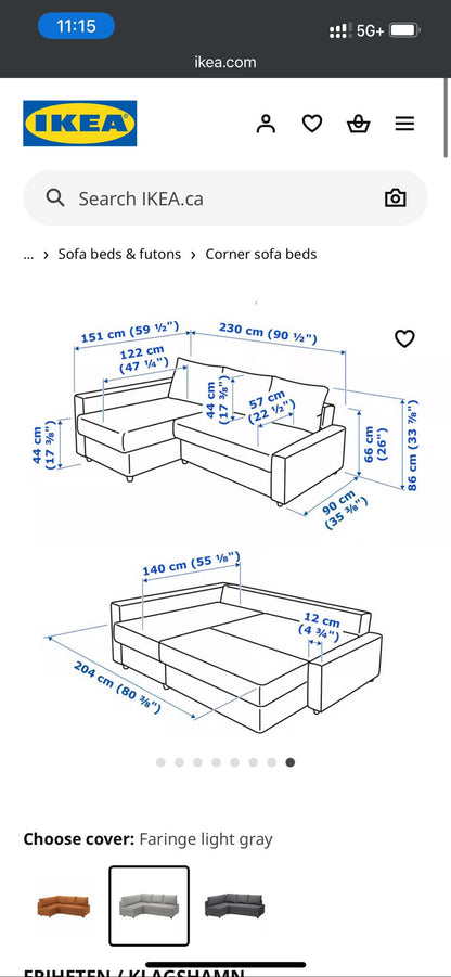 Ikea Friheten Sofa bed