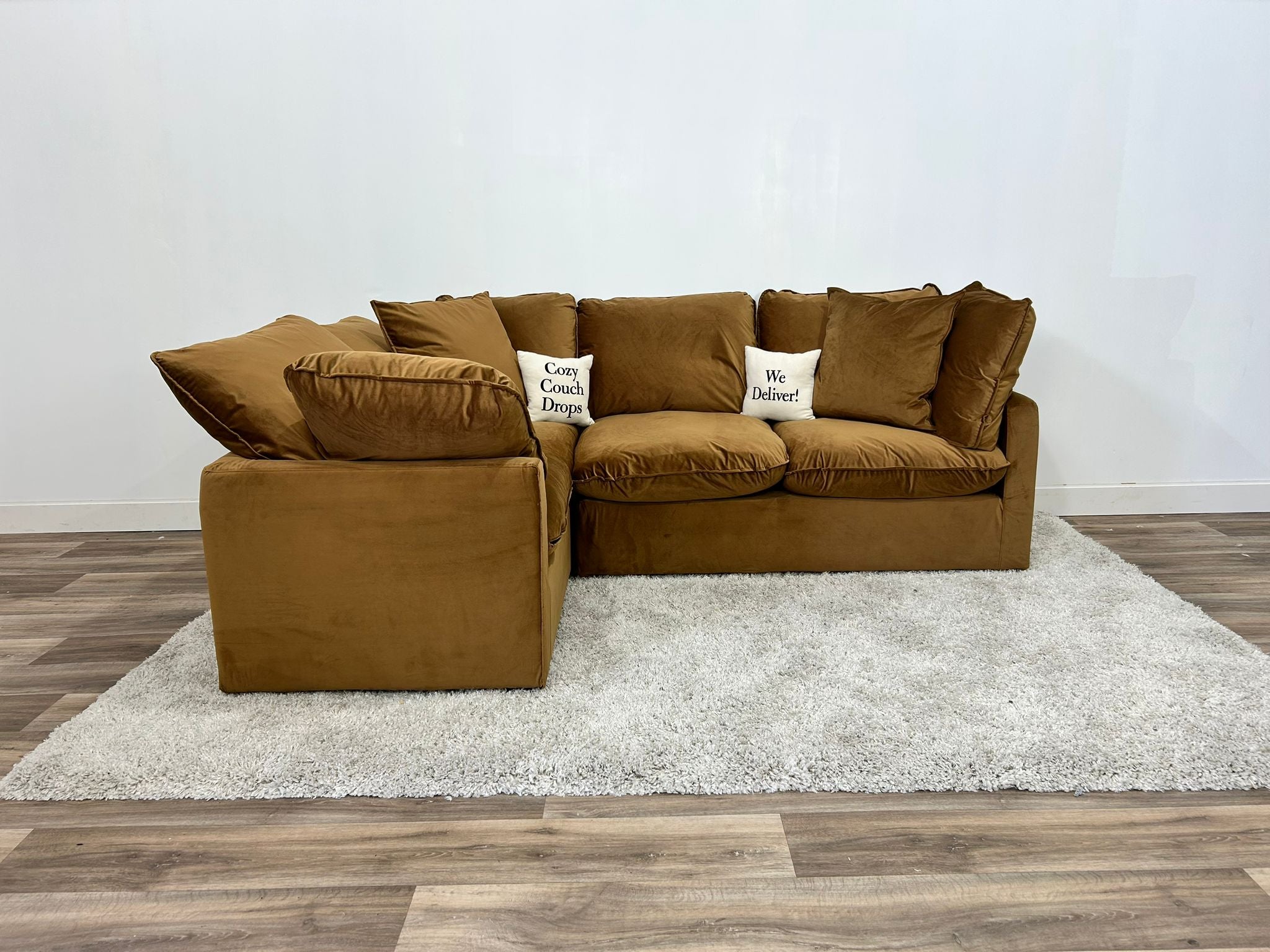 Couch Haus Custom Sectional Velvet Mustard