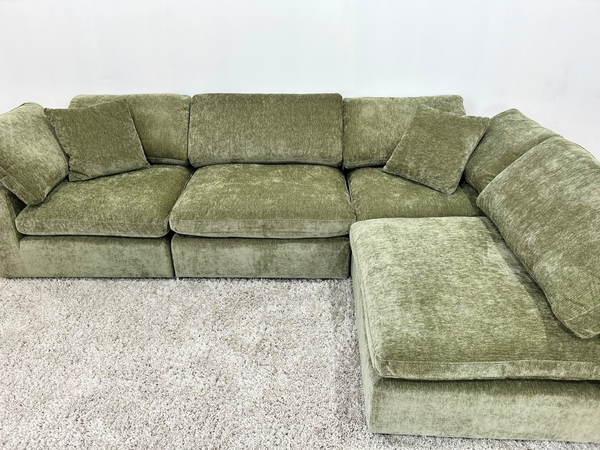 Snug Modular Sofa 4pc - Olive Green