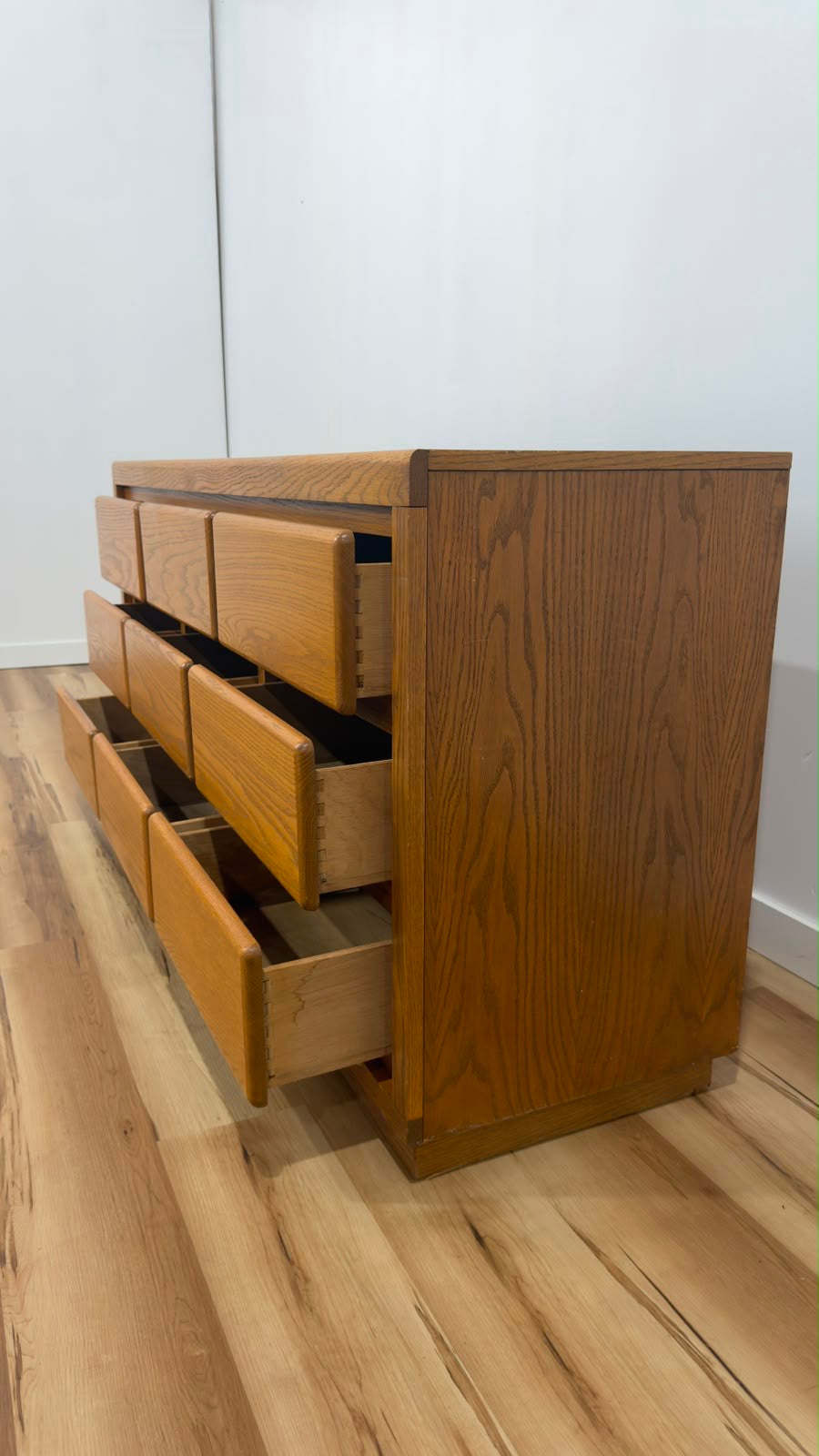 Westmark Furniture 9 Drawer Dresser- Oak