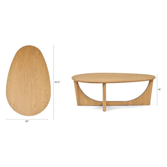 Article Tovi 42.5" Coffee Table - Oak