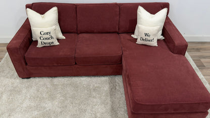 Red Reversible Sectional Sofa