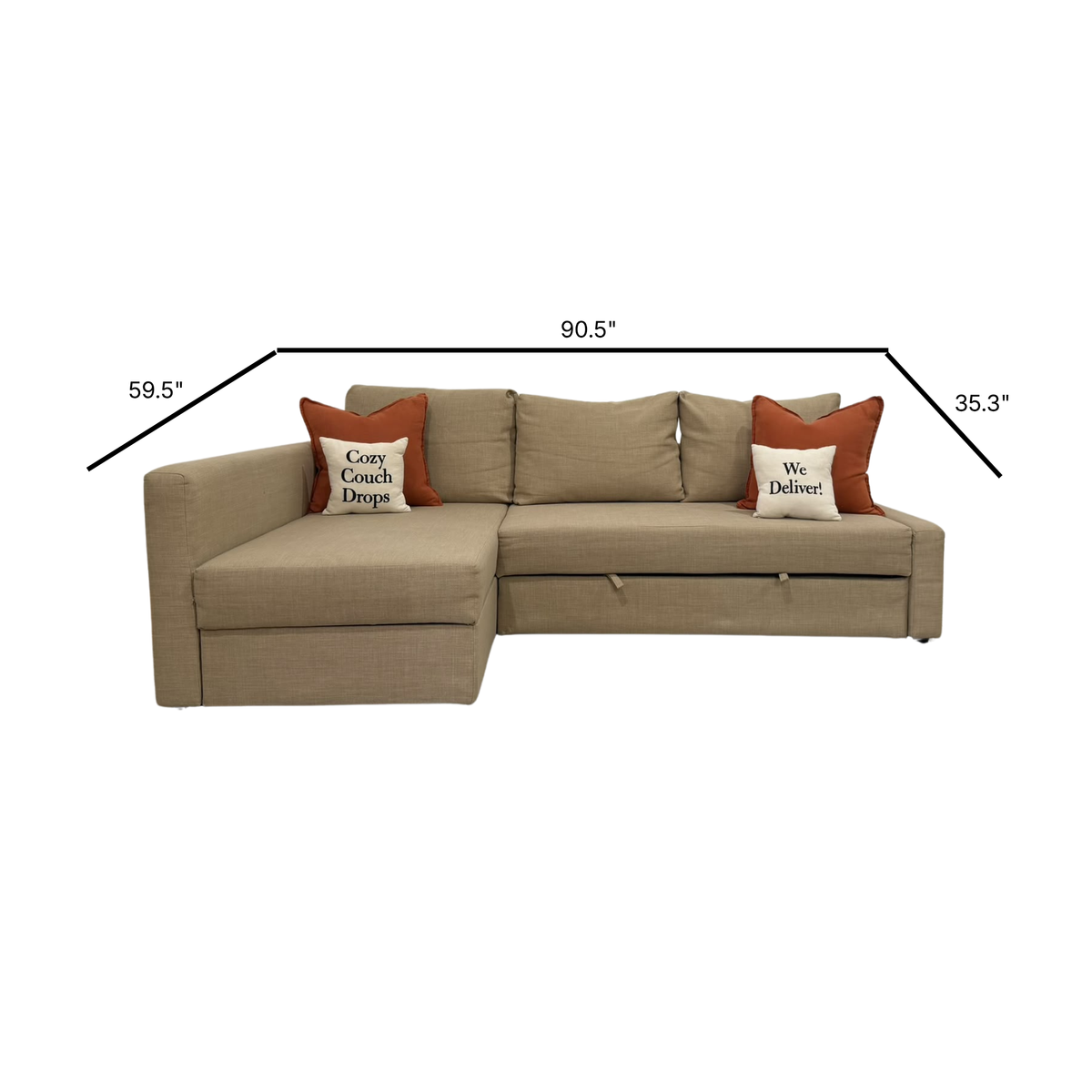 Beige Ikea Friheten Reversible Sofabed 90”