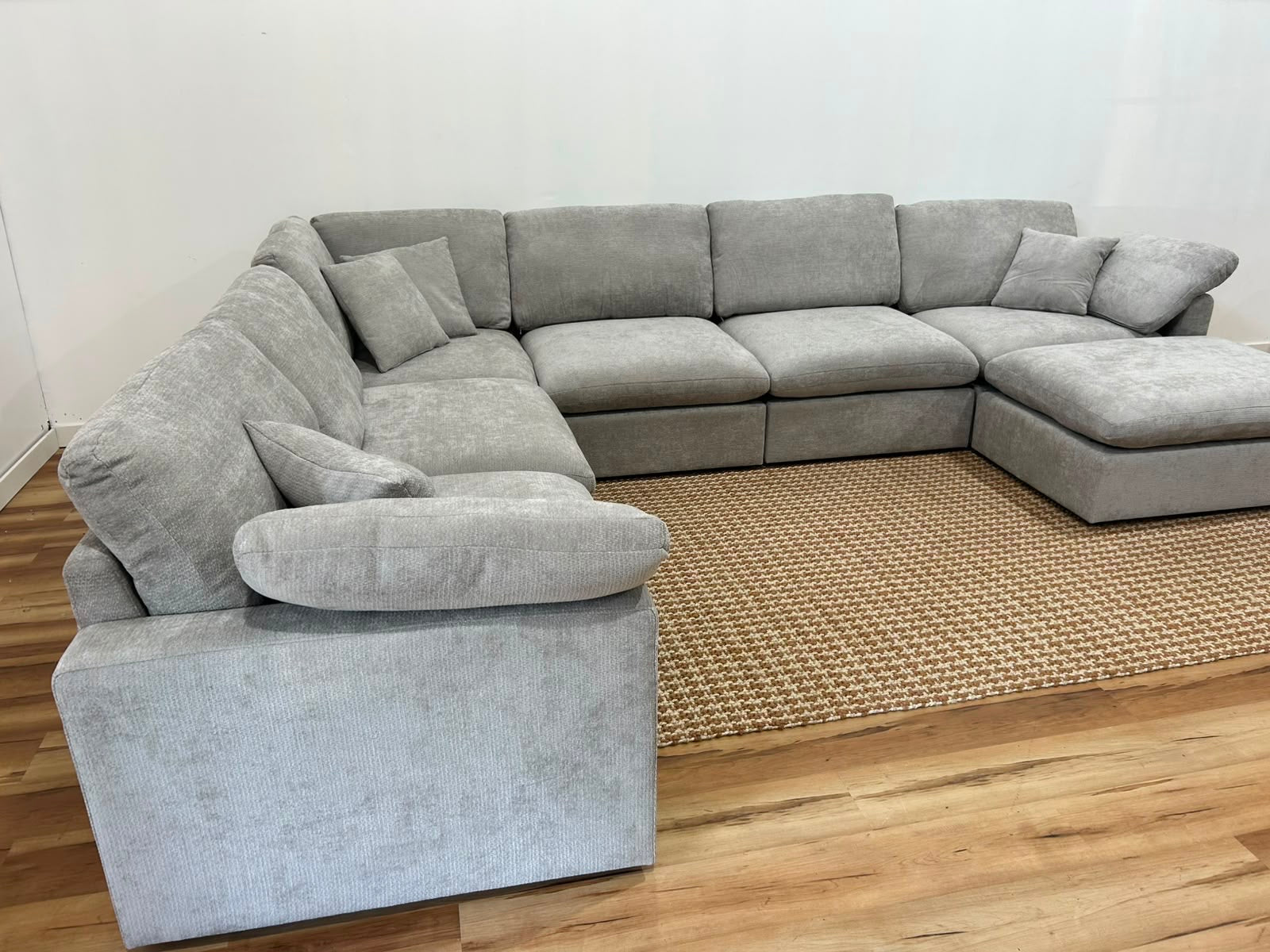 The Nest Modular Sofa 7pc Light Grey