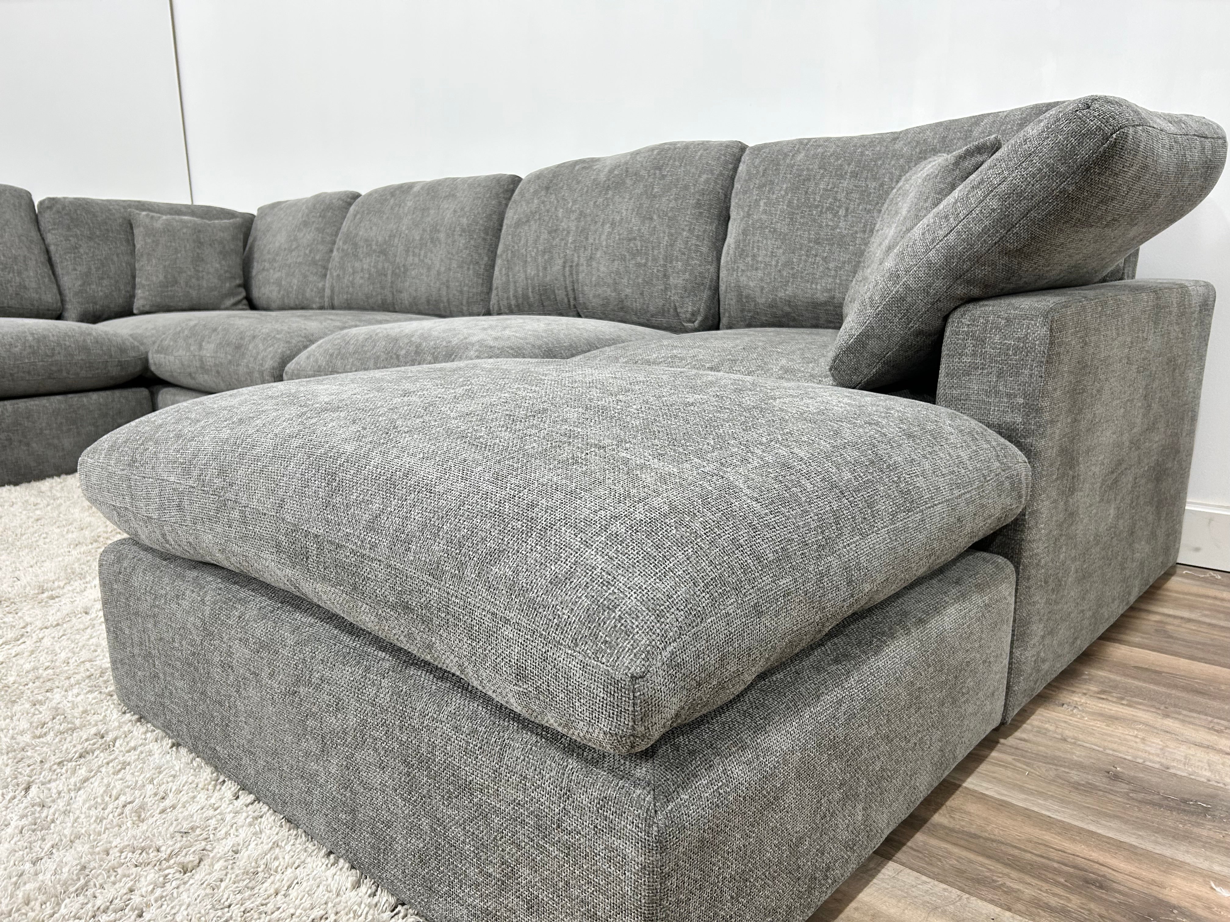 The Nest Modular Sofa 7pc Grey (Reversible)