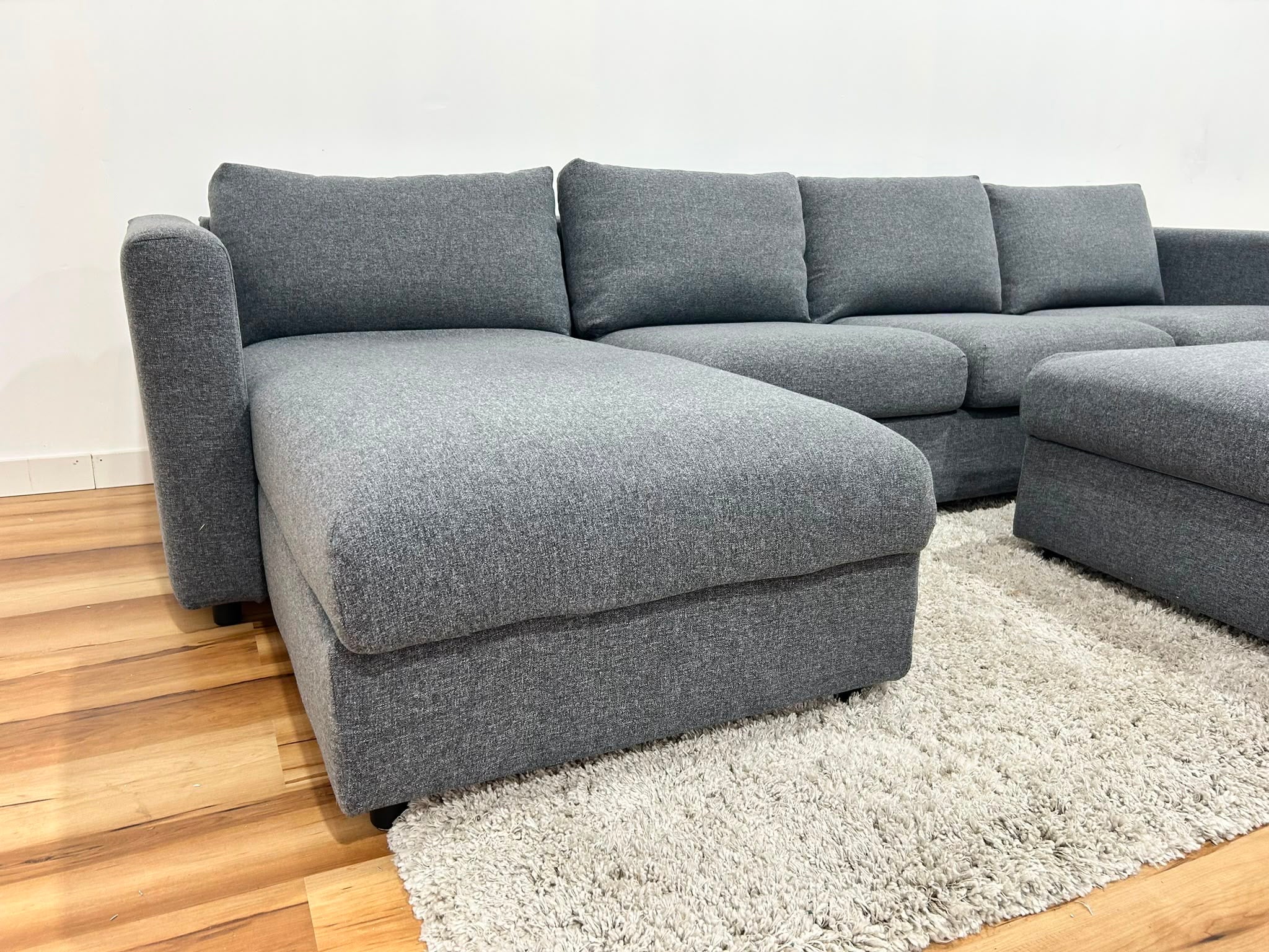 Ikea Finnala Sectional Sofa + Ottoman 126”