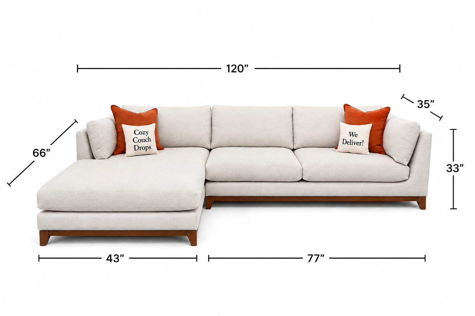Stylus Palm Sectional Sofa