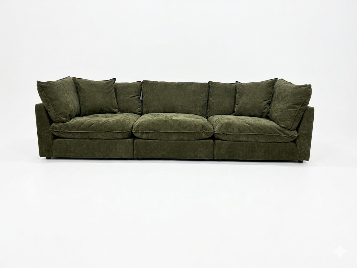 Couch Haus Modular Sofa - Willow Chenille + Ottoman