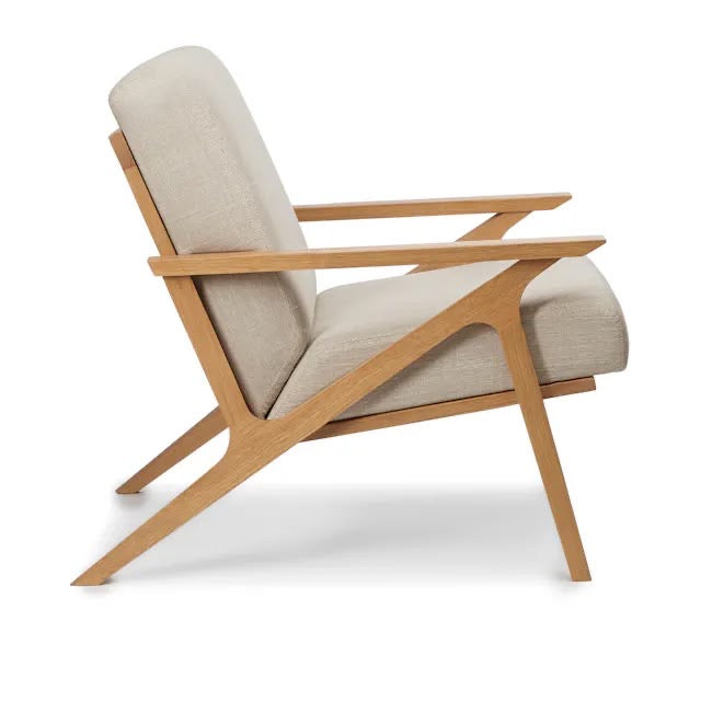 Article Otio 26" Lounge Chair - Oak And Welsh Taupe