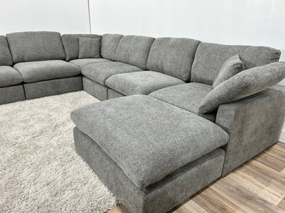 New Modular Sofa 7pc Grey (Reversible)