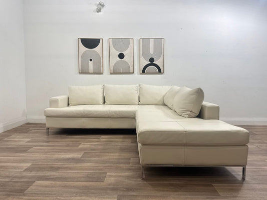 EQ3 Eve Leather Sectional Sofa