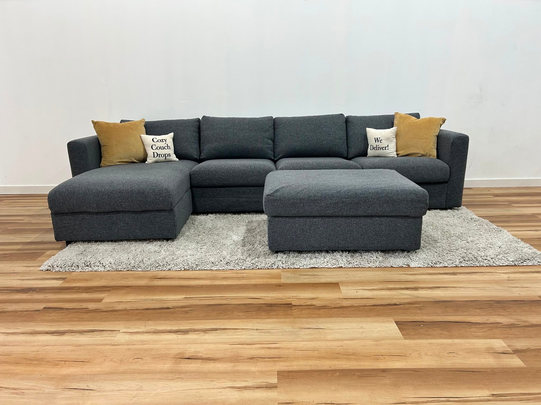 Ikea Finnala Sectional Sofa + Ottoman 126”