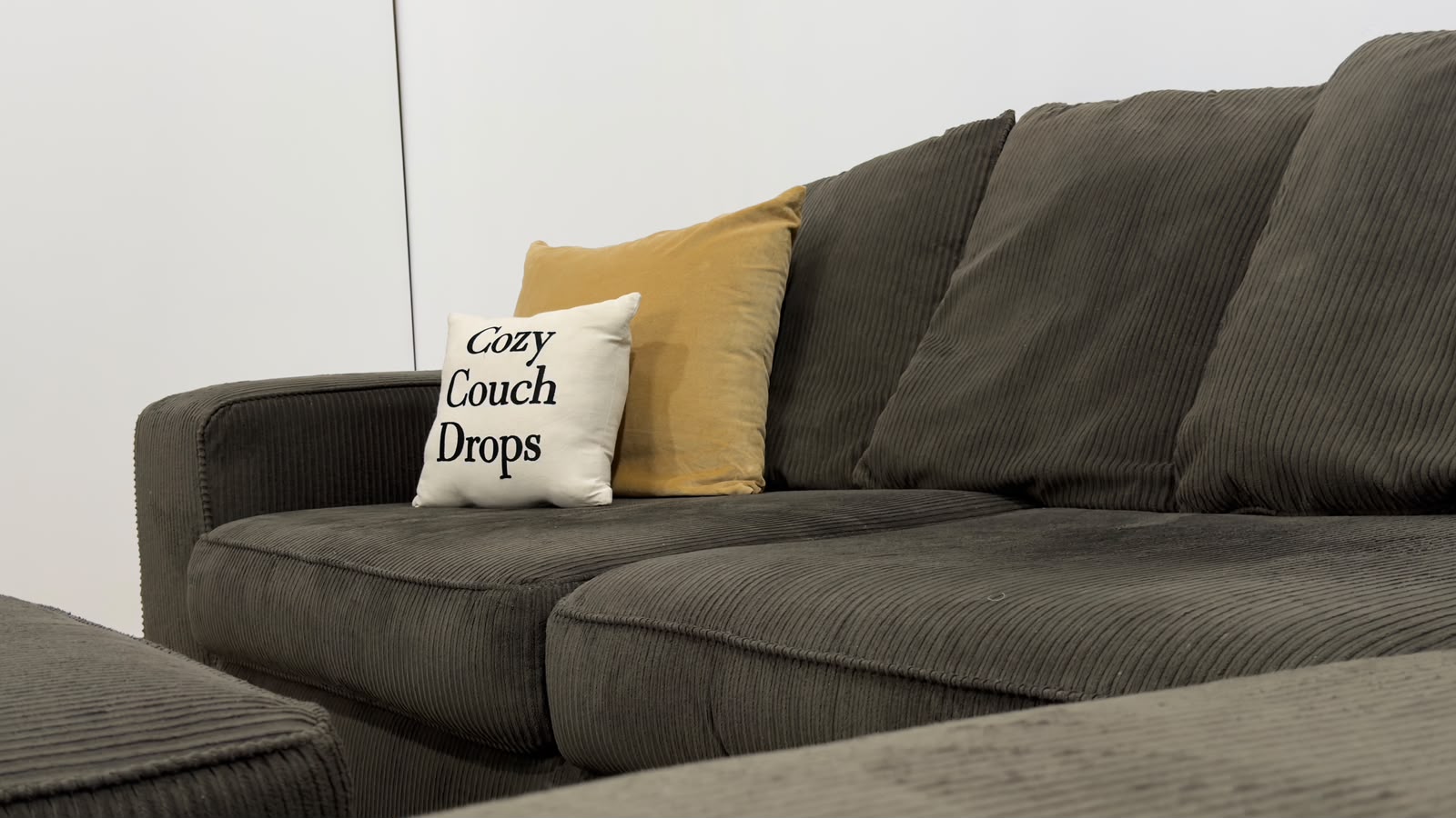 Ashley Pewter Green Corduroy Sectional Sofa