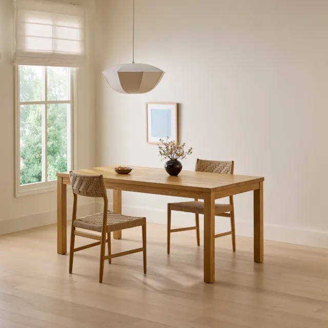 Article Ashford 66" - 102" Solid Wood Extendable Dining Table - Brushed Natural Oak