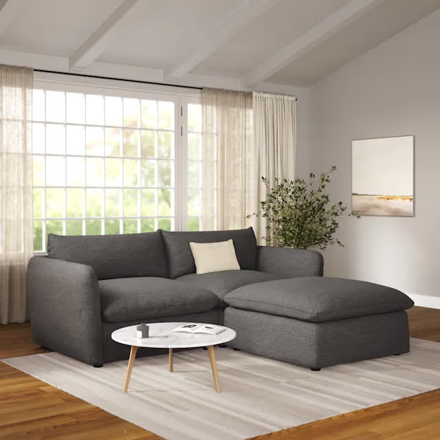 Article Leigh 92" Modular Sectional - Silver Gray