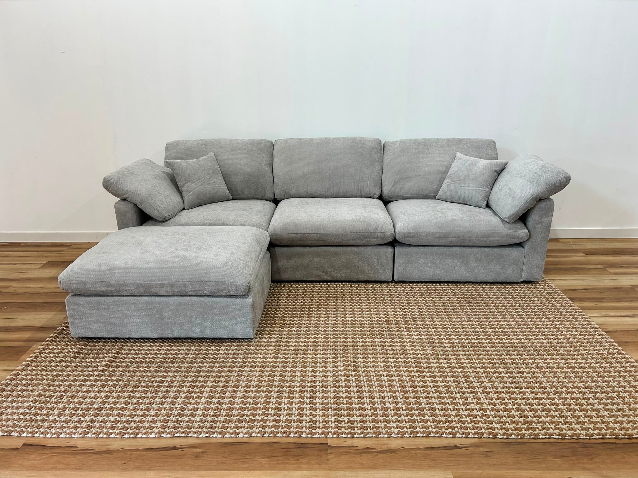 The Nest Modular 4pc Sofa Light Grey