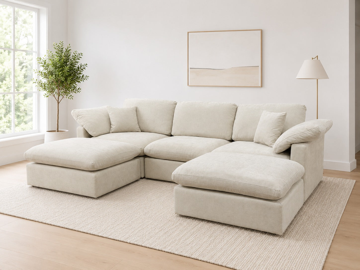 The Nest Modular Sofa 5pc Cream