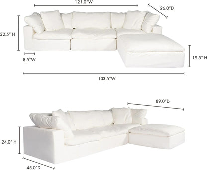 BNIB Moe’s Clay Modular Sofa - White