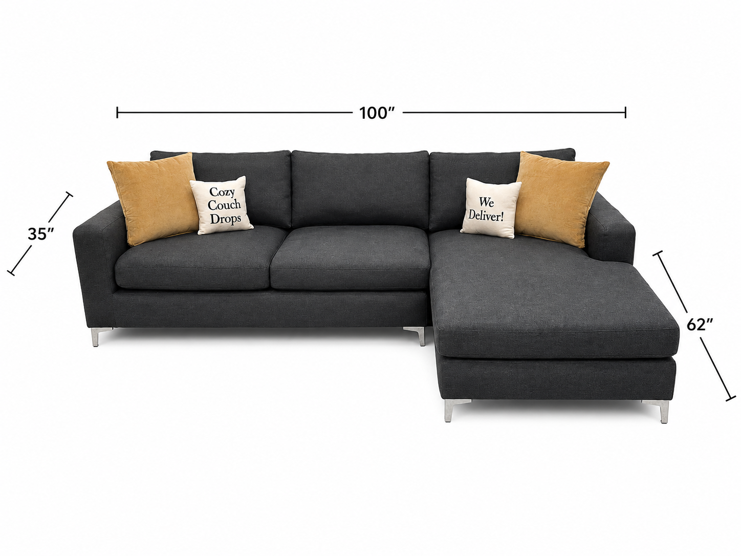 Rove Concepts Sophia Sectional Sofa 100”