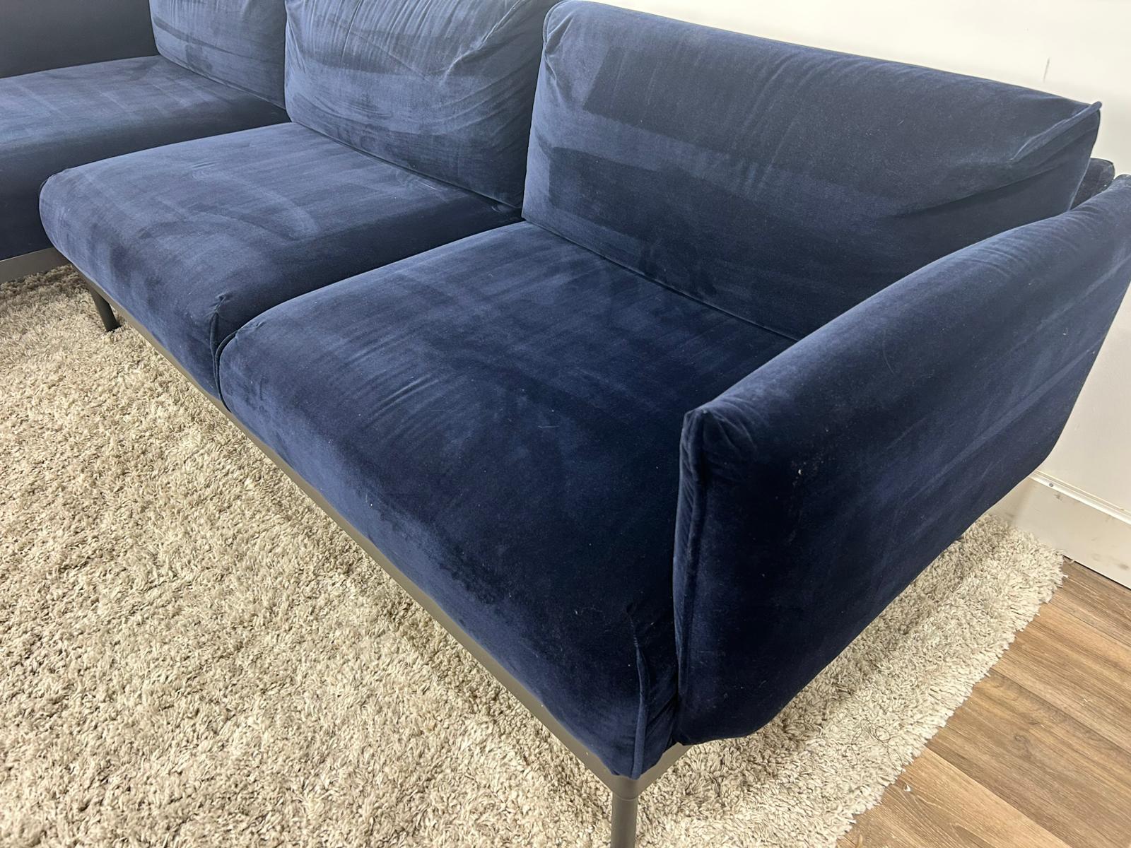Velvet IKEA Appleyard Sectional Sofa