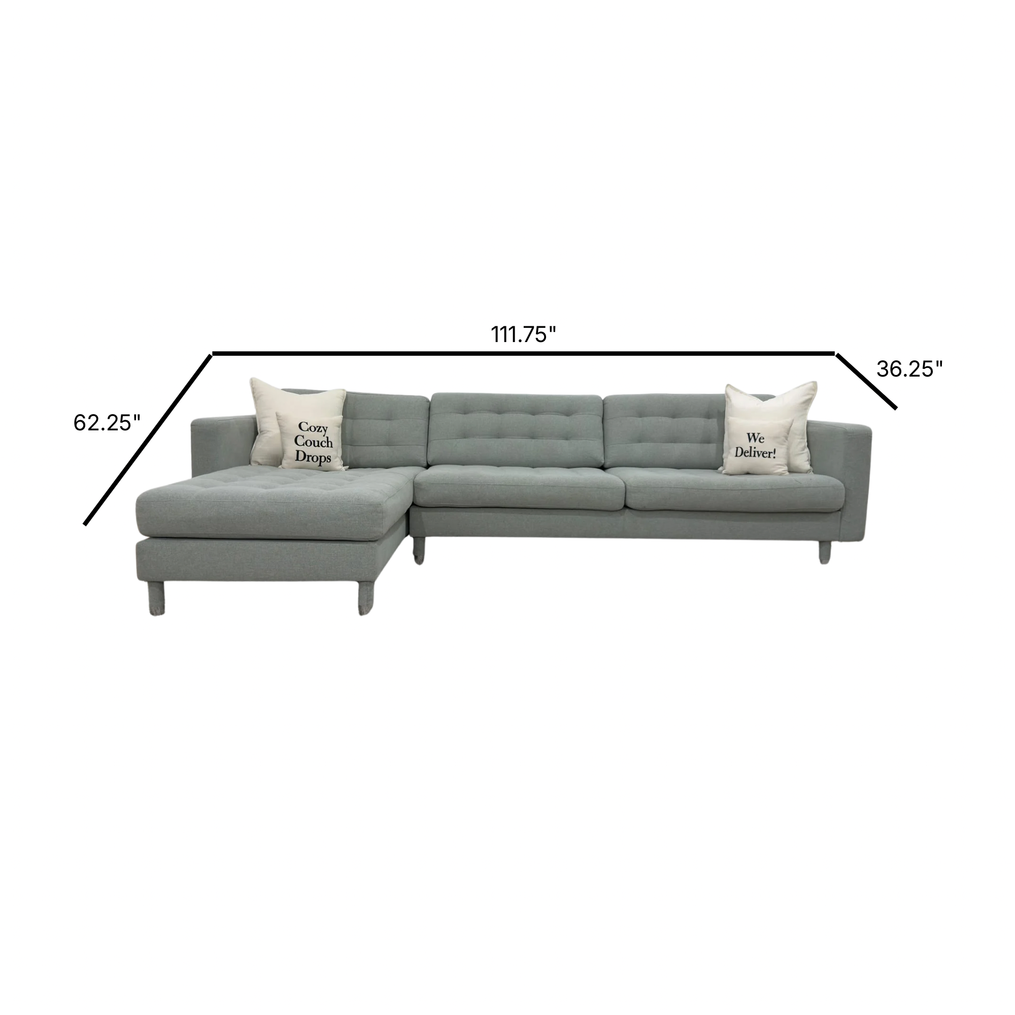 Ikea Morabo Reversible Sectional Sofa 111”