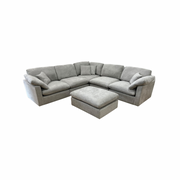 The Nest Modular Sofa 5pc + Ottoman Light Grey