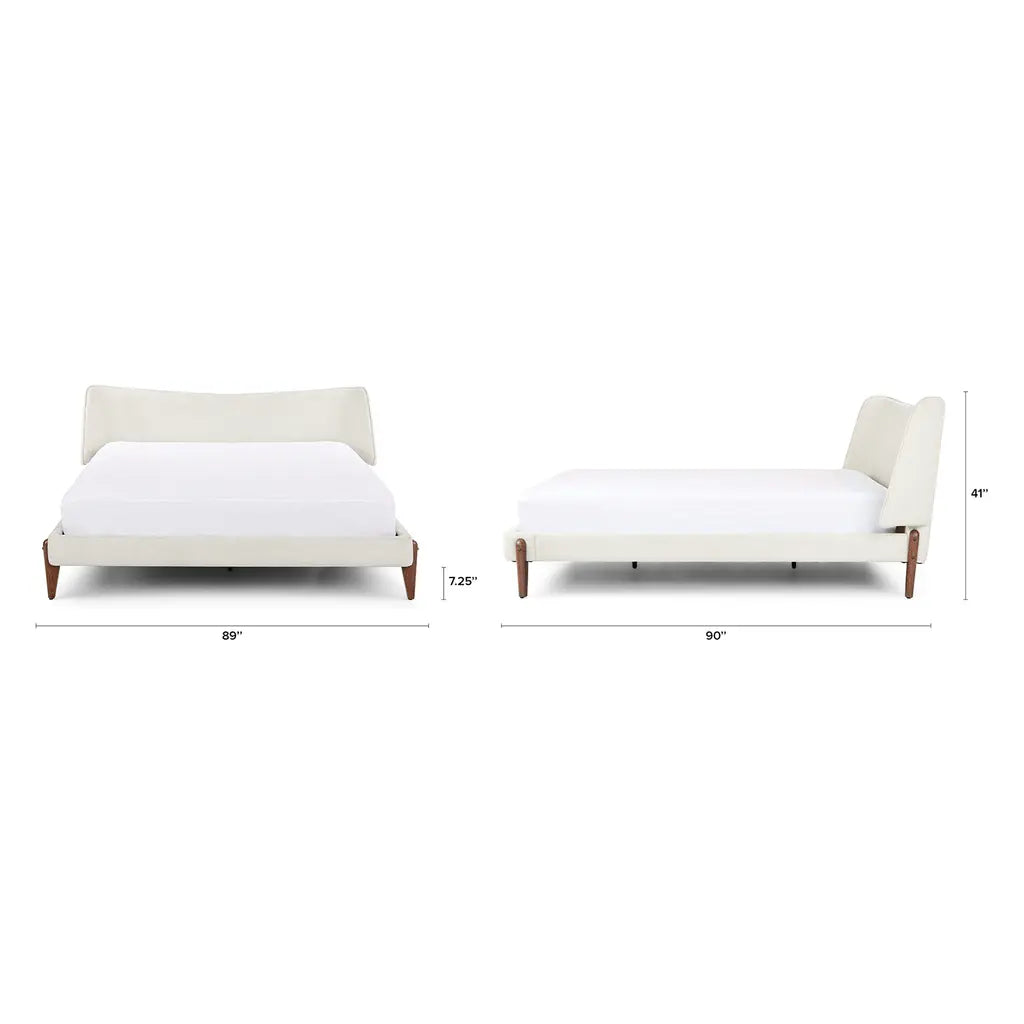 Uden King Upholstered Bed - Ashford Ivory