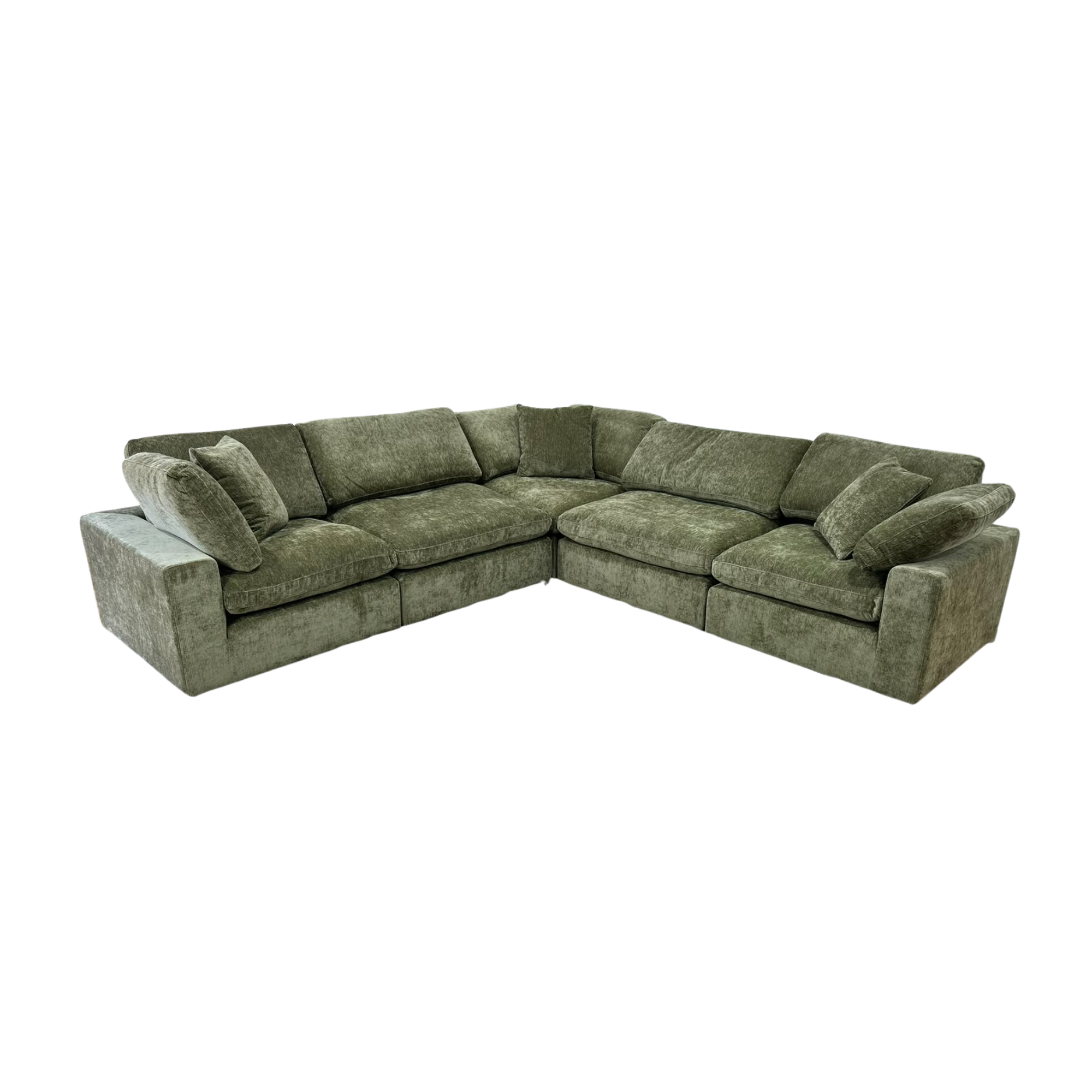 Snug Modular Sofa 5pc - Olive Green