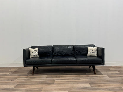 West Elm Brooklyn Distressed Leather Sofa