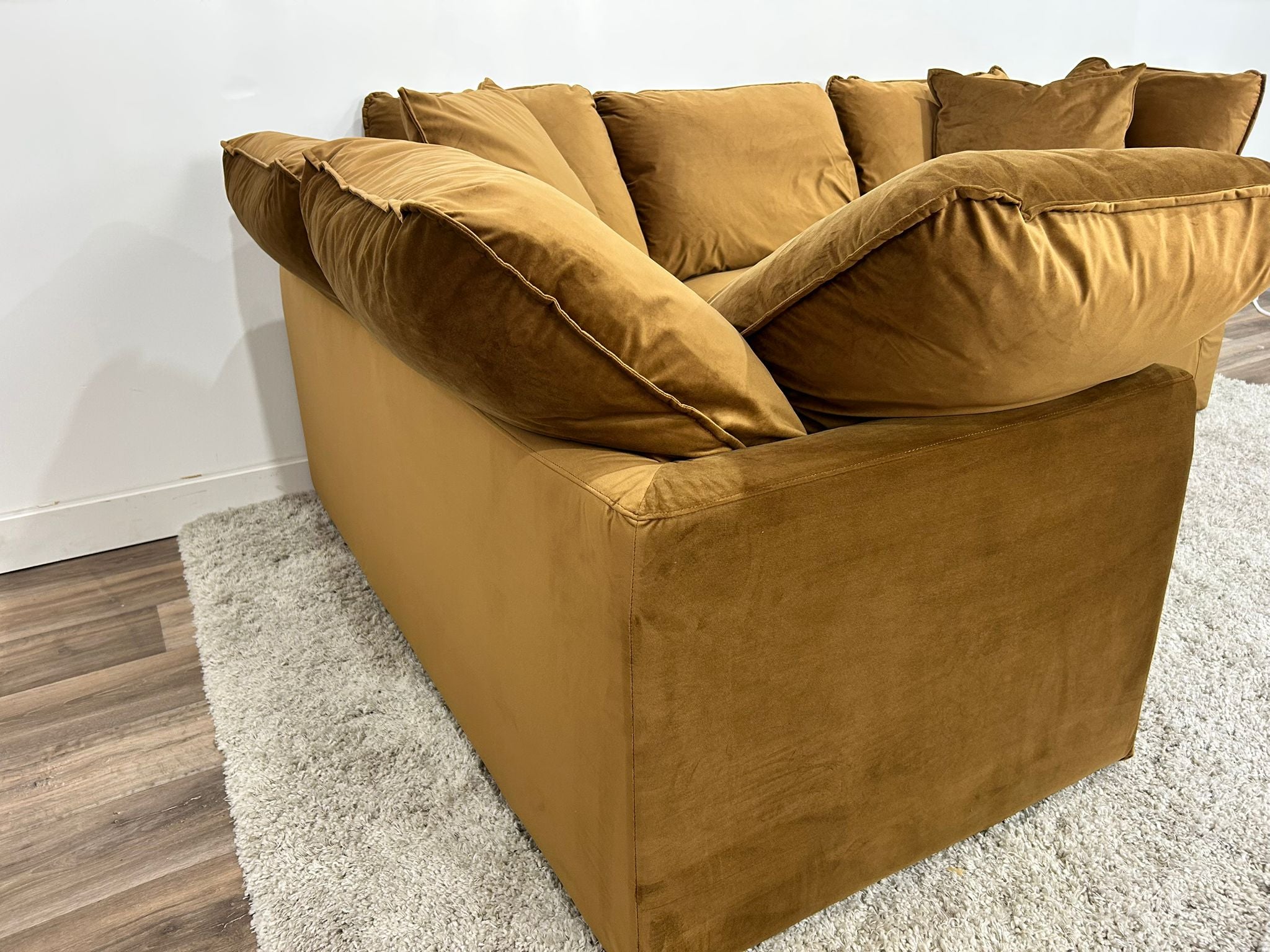 Couch Haus Custom Sectional Velvet Mustard