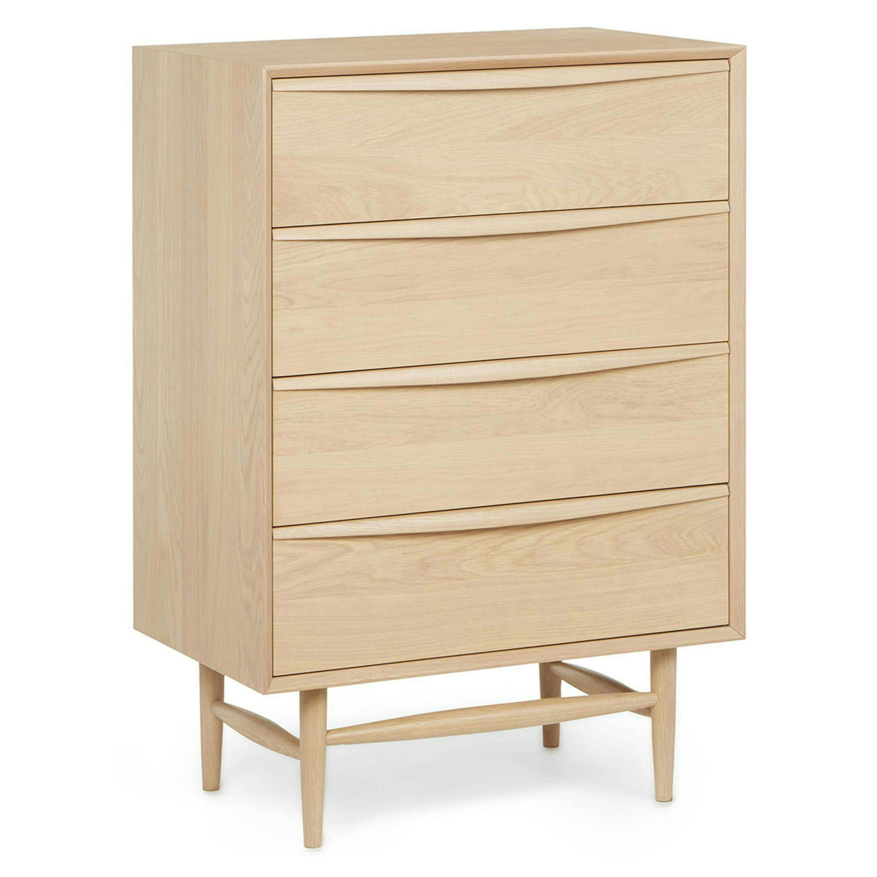 Article Lenia 4-Drawer Chest - White Oak