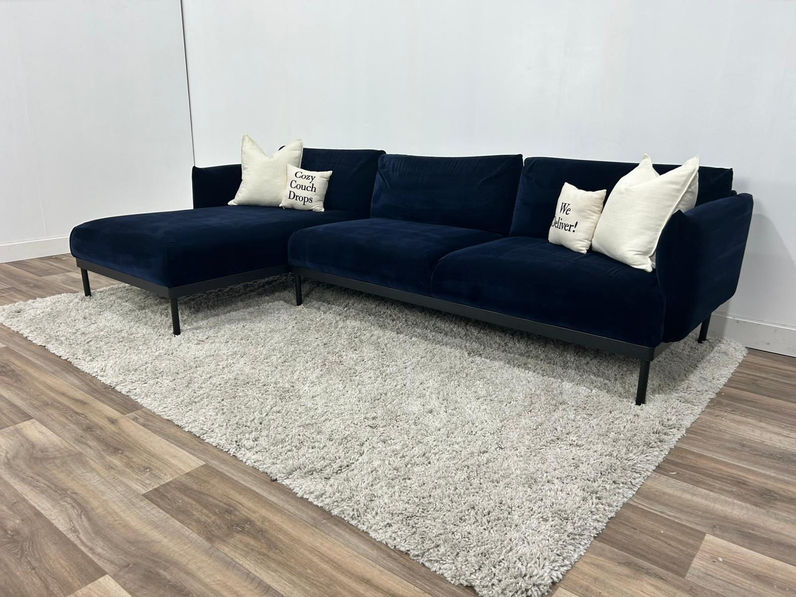 Velvet IKEA Appleyard Sectional Sofa