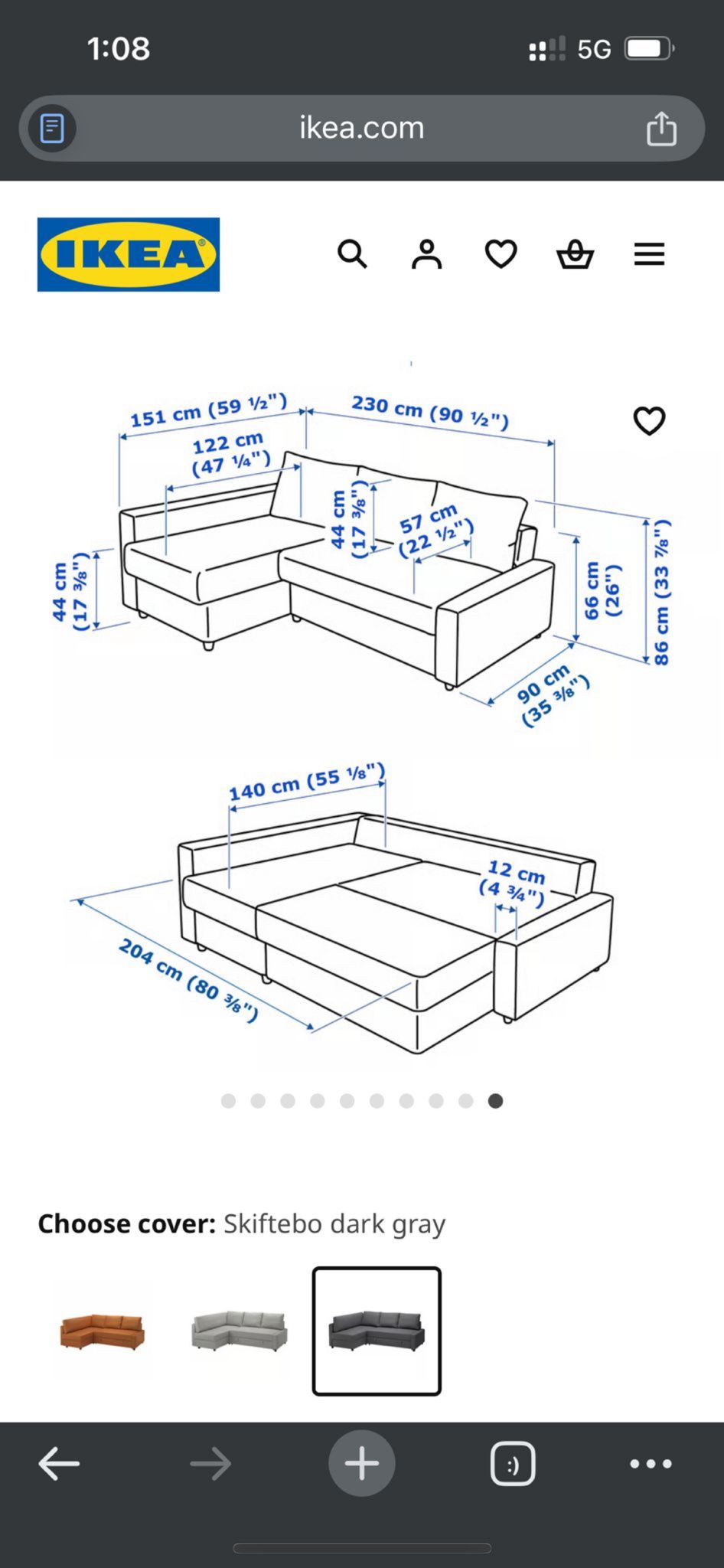 Ikea Friheten Sofa Bed