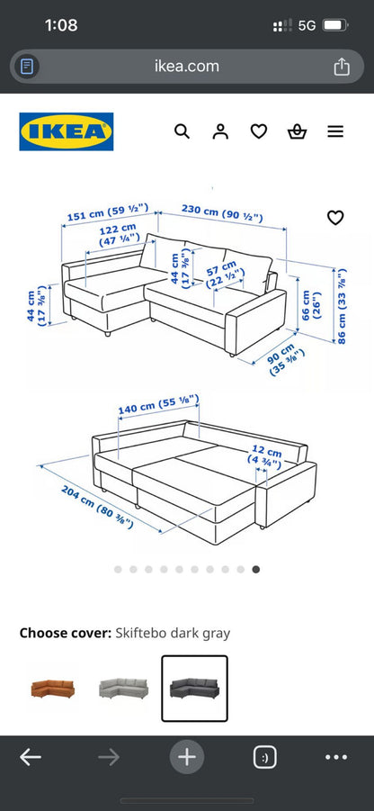 Ikea Friheten Sofa Bed