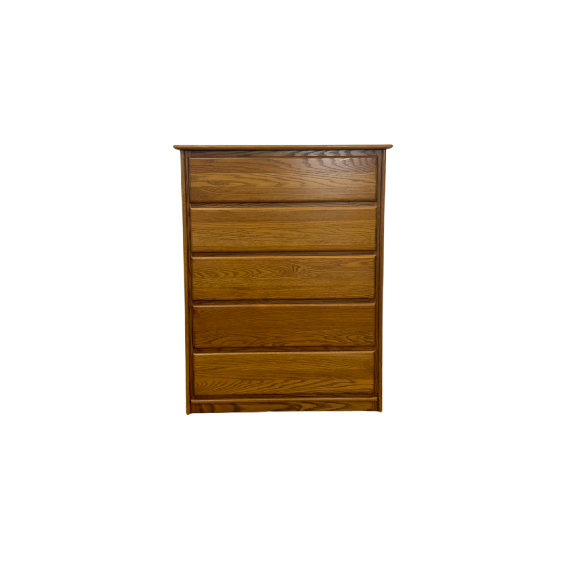 The Oak Factory 5 Drawer Dresser - Oak