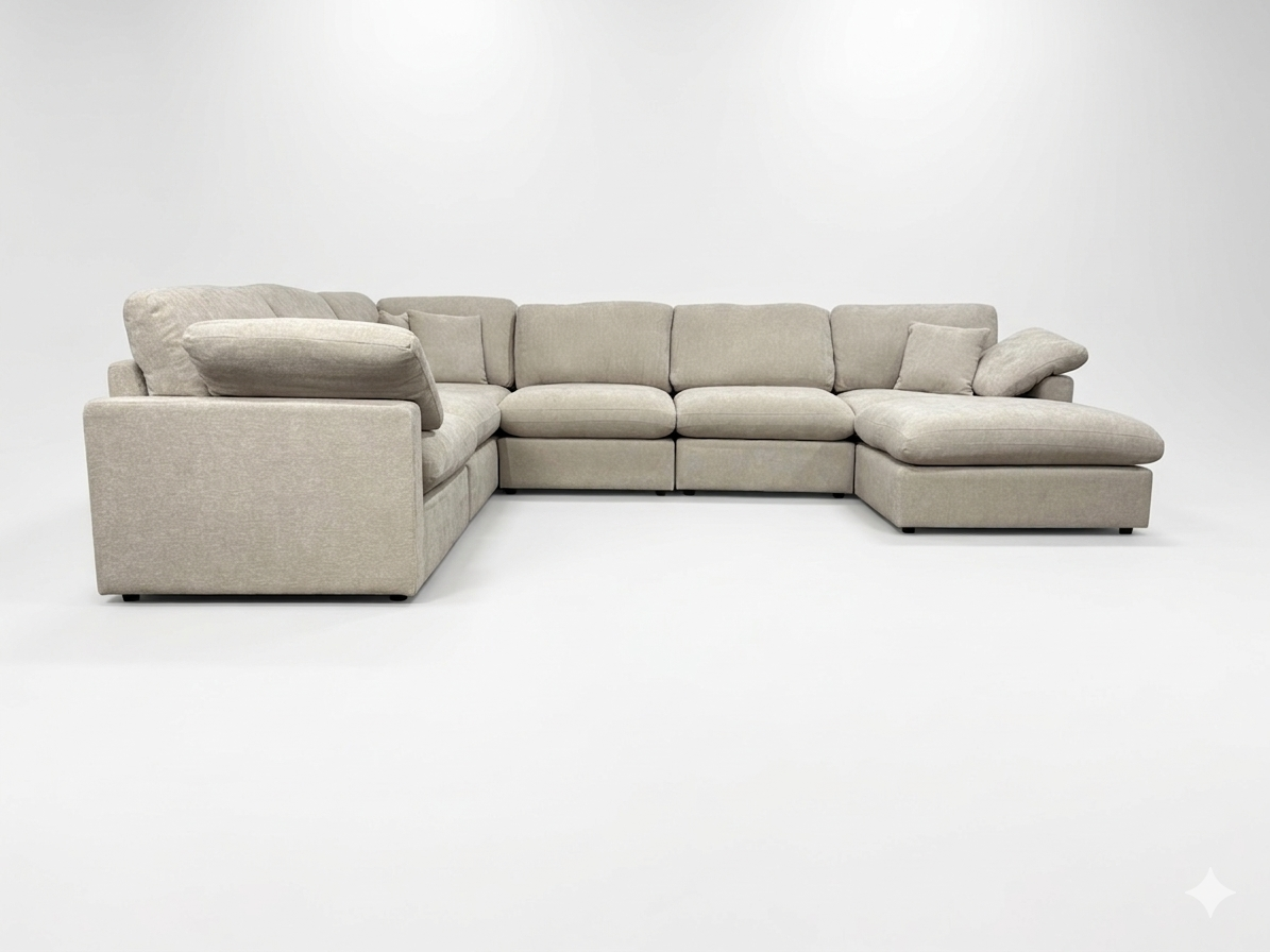 New Modular Sofa 7pc Beige - Pre-order (Back in stock early June)
