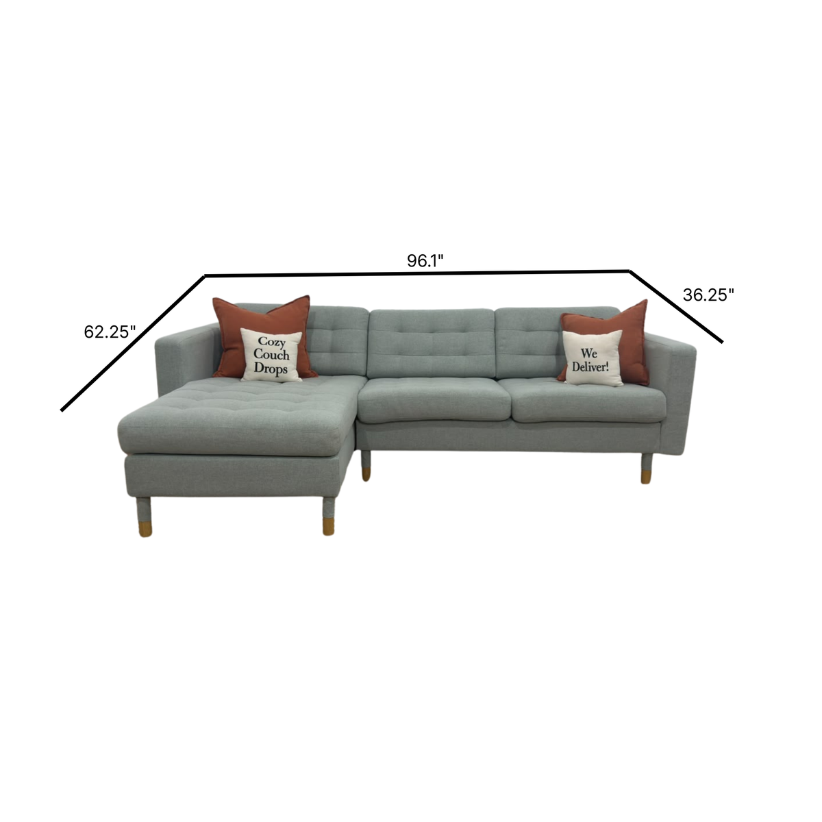 Ikea Morabo Reversible Sectional Sofa 96”
