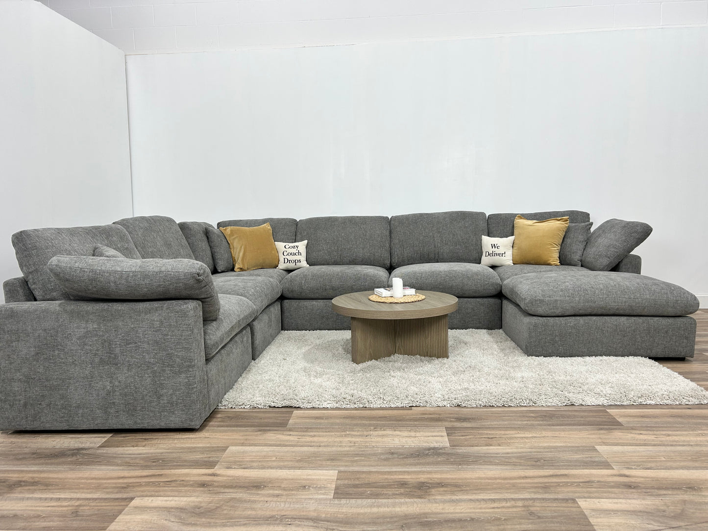 New Modular Sofa 7pc Grey (Reversible)