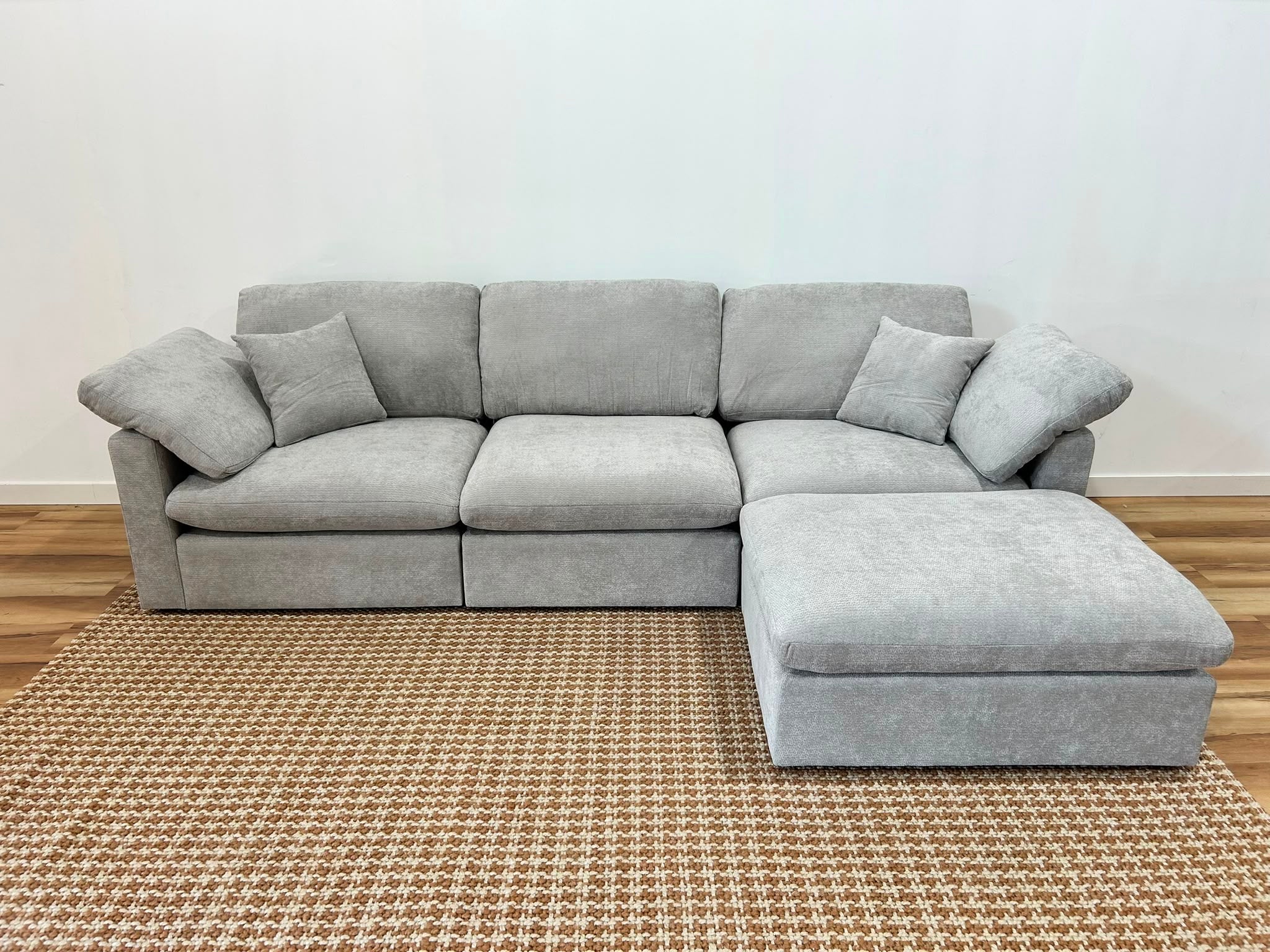 The Nest Modular 4pc Sofa Light Grey