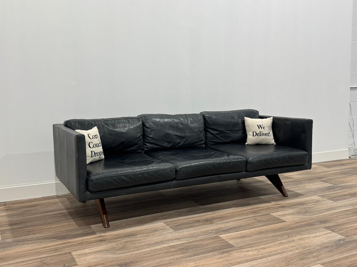 West Elm Brooklyn Distressed Leather Sofa