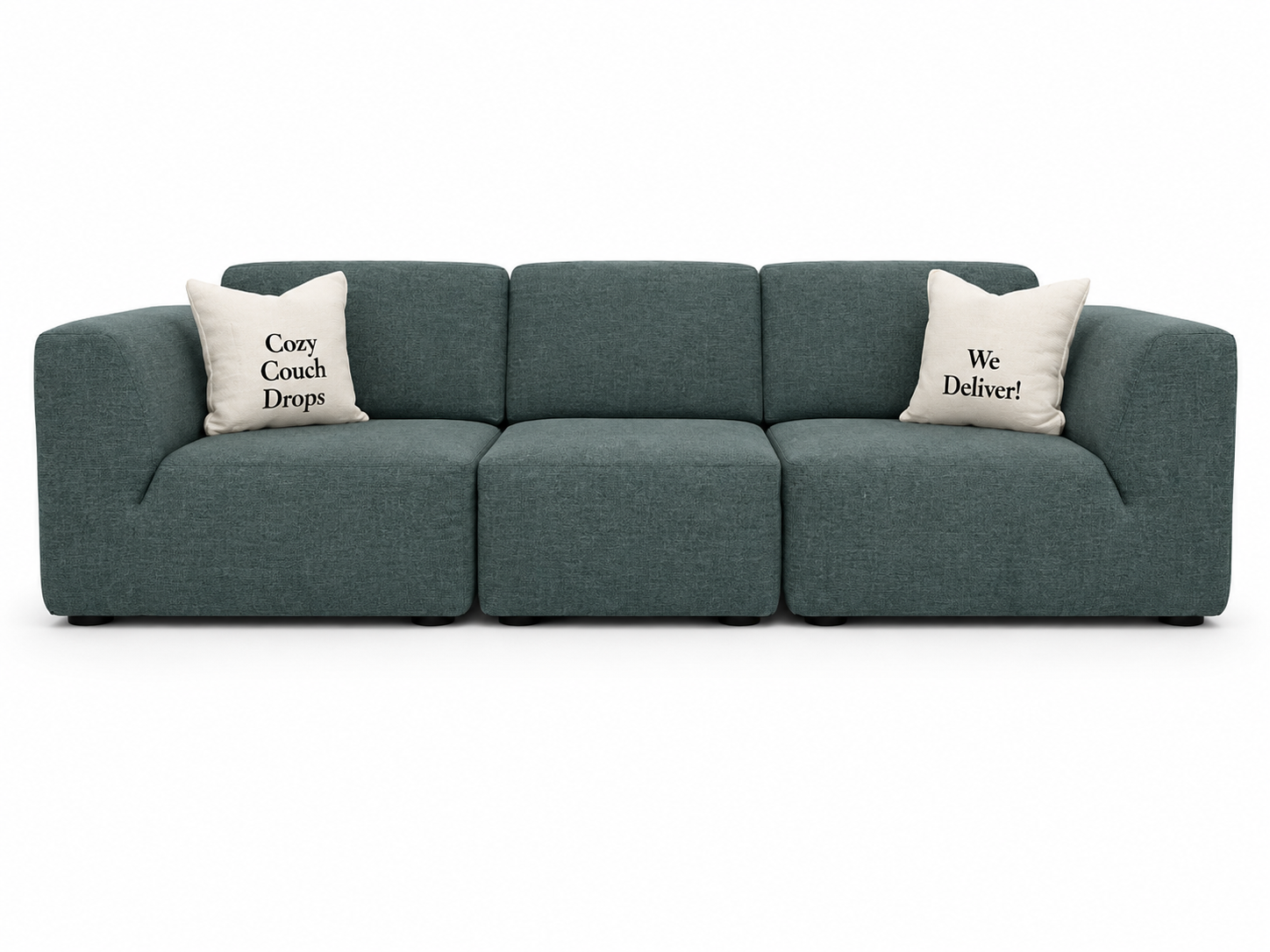 EQ3 Morten Teal Sofa 114”