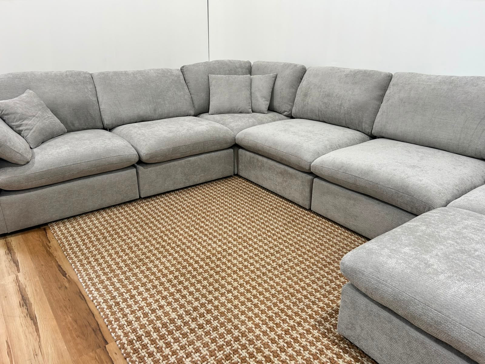 The Nest Modular Sofa 7pc Light Grey