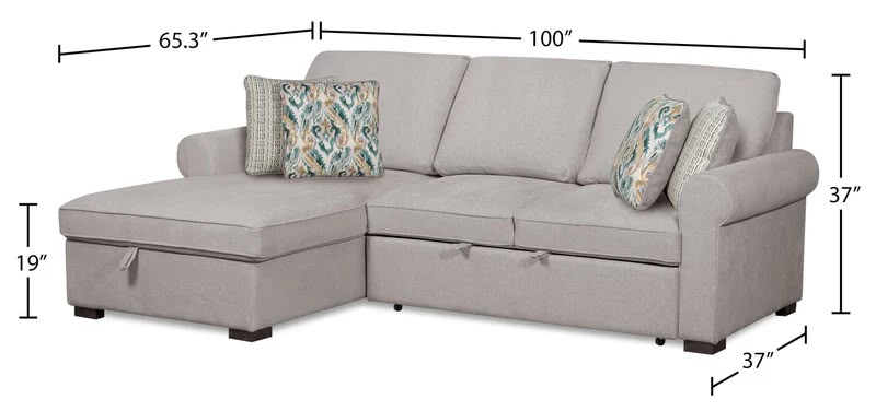 Haven Sleeper Sectional Sofa - The Brick