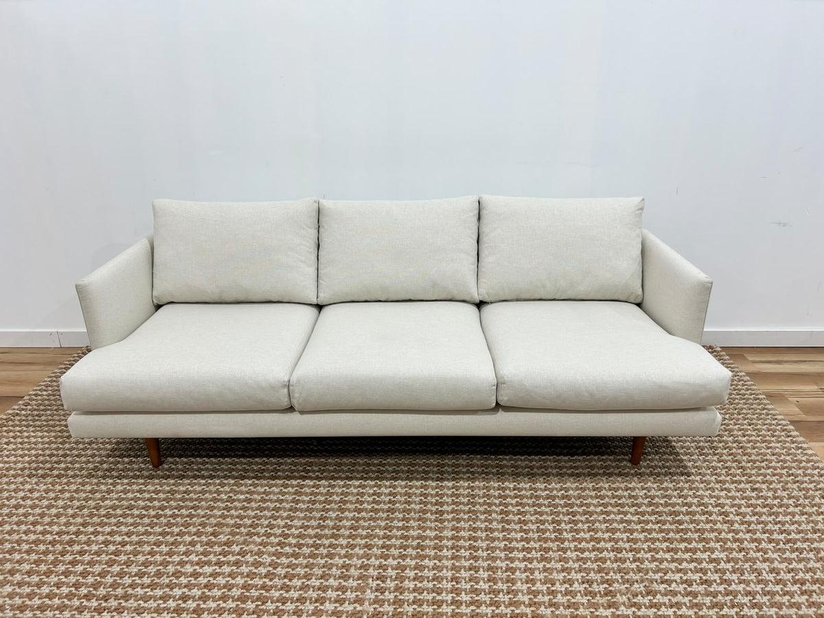 MCM Style Sofa Ivory 83.5”