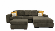Ashley Pewter Green Corduroy Sectional Sofa