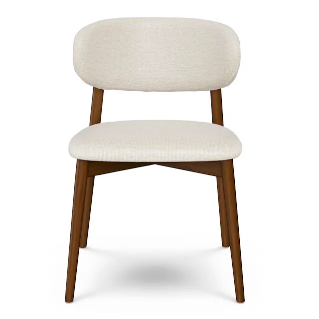 Article Odin Dining Chair - Walnut And Camelia Ivory