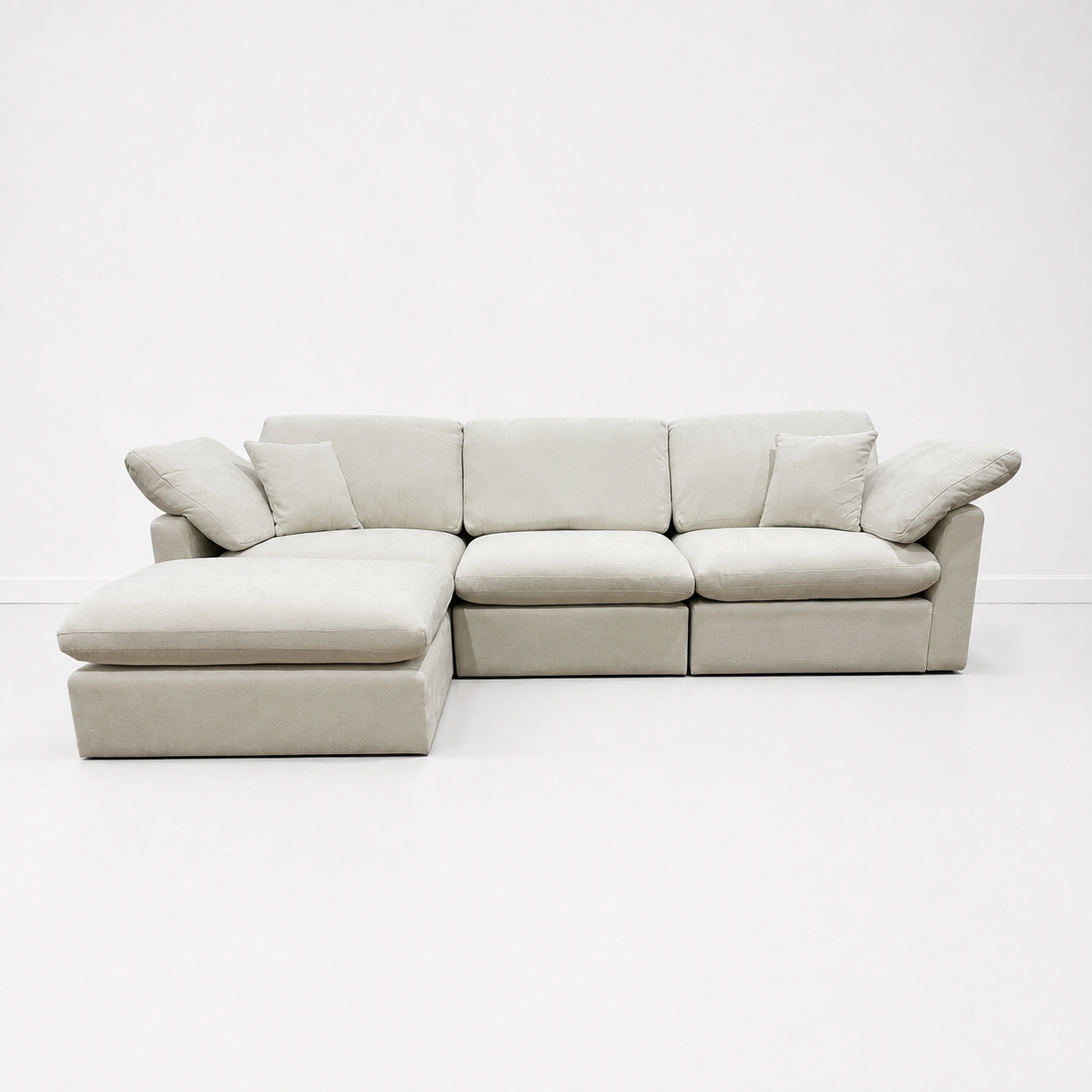 The Nest Modular 4pc Sofa Cream + Extra Corner Custom Order