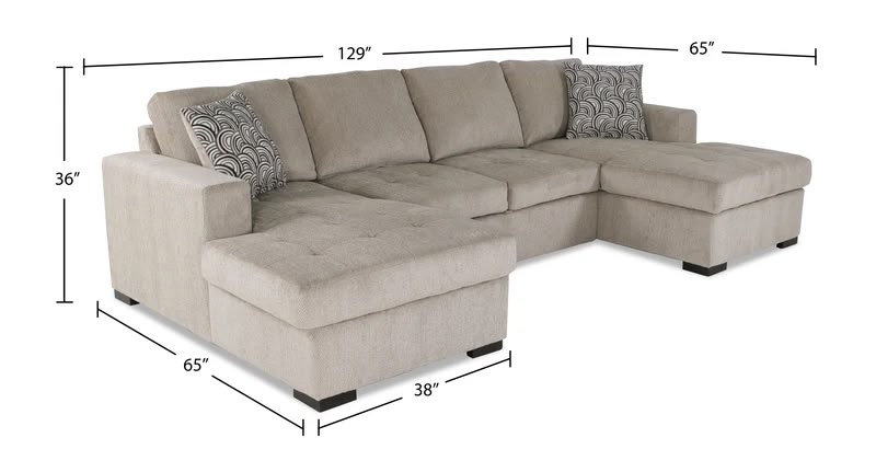 The Brick Legend U-Shape Sofabed 129”
